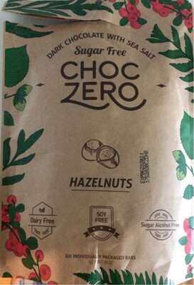 Hazelnuts Chocolate Bars imp by ChocZero - 70% chocolate bar