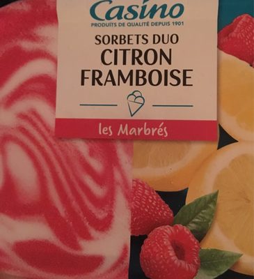 Sorbets duo Citron Framboise - Les marbrés