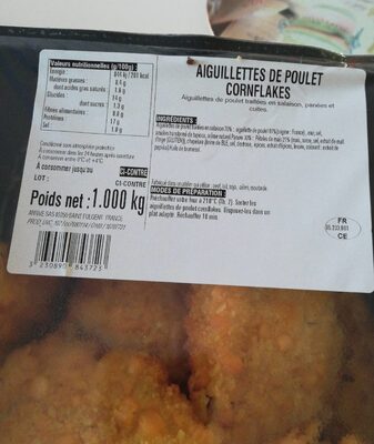 Aiguillettes de poulet cornflakes