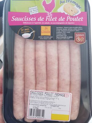 Saucisses poulet fromage