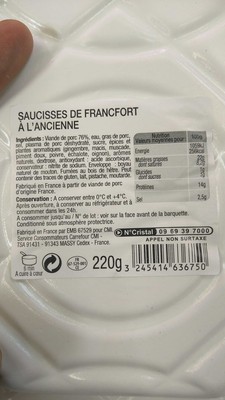 Saucisses de Francfort à l'ancienne