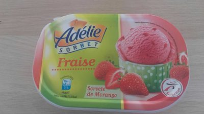 Sorbet fraise avec morceaux de fraise