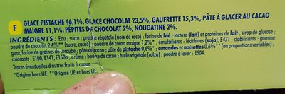 Cône pistache - chocolat (G) pépites de chocolat et nougatine x6 - 120mL
