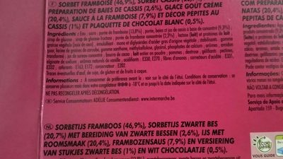 Bûche glacée, Fruits rouges