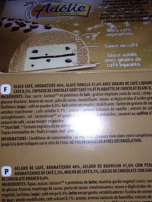 Adelie, Buche glacee, VANILLE/CAFE ,la boite, 1 L