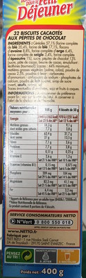 Petit déj chocolat et pépites de chocolat - 400g