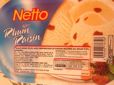 Glace Rhum Raisin