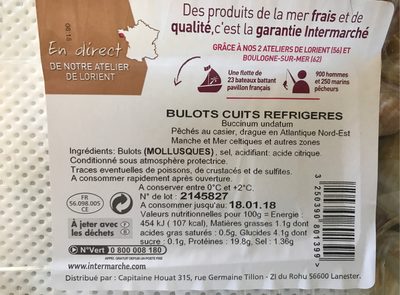 Bulots Cuits Barquette