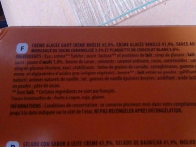 Bûche adelie crème brulee