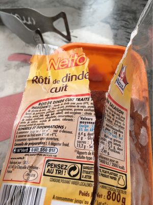Roti de dinde cuit