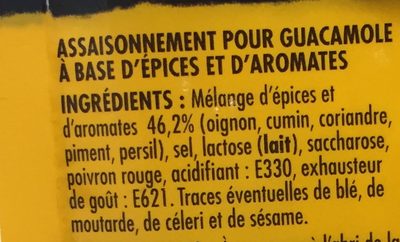 Préparation pour guacamole