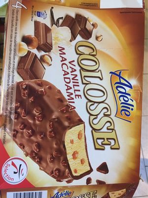 Colosse vanille (G) enrobage chocolat au lait - macadamia - amandes x4 - 100mL