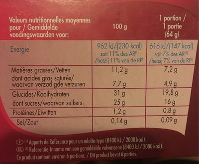 Feuilleté fruits rouges (S/G) - 650mL