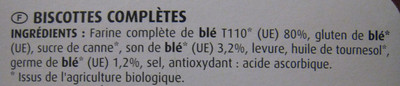 Biscottes complètes x36 - BIO