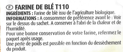 Farine Semi Complète bio T110 1kg
