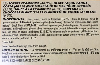 Bûche façon panna cotta - framboise (G/S) - 1000mL