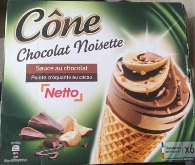 Cône gourmand chocolat - noisette (CG) x6 - 110mL