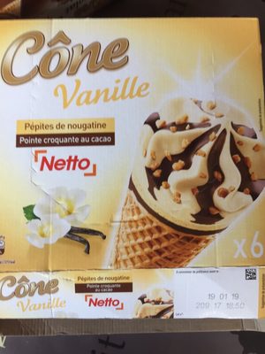 Cône vanille (G) nougatine x6 - 120mL