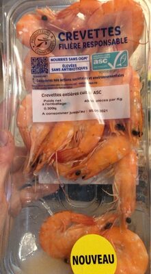 Crevettes entieres cuites