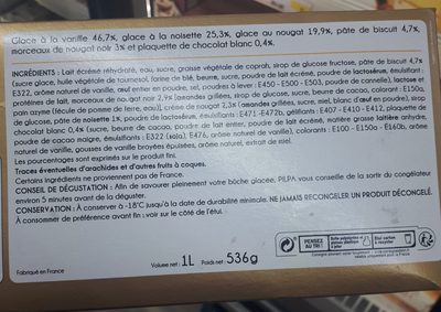 Bûche Sublime vanille nougat