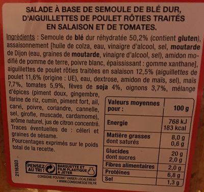 Taboulé au Poulet Rôti