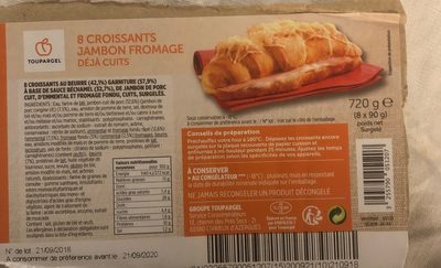 Croissant jambon fromage