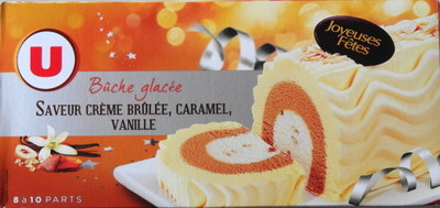 Bûche glacée parfum crème brûlée caramel vanille, 507g - 6/8 parts
