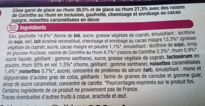 Cônes glacés rhum raisins x6