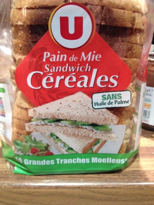 Pain de mie grandes tranches aux céréales 550g