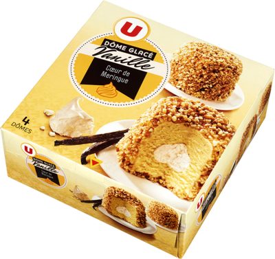 Dômes glace meringue vanille x4, 270g