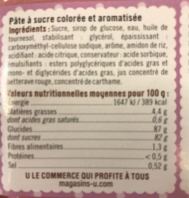 Pâte à sucre paton rose