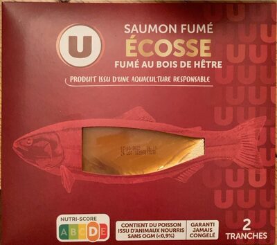 Saumon fumé au bois de hêtre, Atlantique Ecosse, salé au sel sec, 2 tranches - 75g