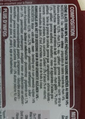 Crème Glacée Rhum Raisin 1 Litre