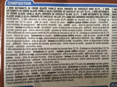 Mini Bâtonnets Vanille Chocolat 8 Fois 45 Millilitres