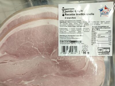 Jambon cuit supérieur avec couenne