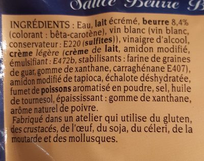 Beurre blanc Gastromer Allegee