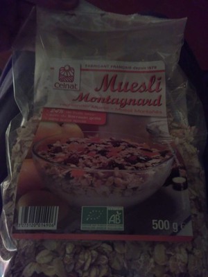 Muesli Montagnard raisins noisettes abricots