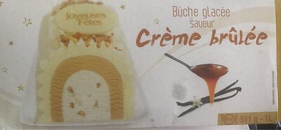 Bûche glacée saveur crème brûlée