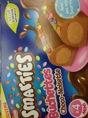 Bûchettes Smarties choco-noisette