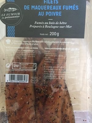 Filets de maquereau fumés au poivre