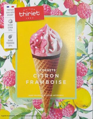 6 cornets citron framboise