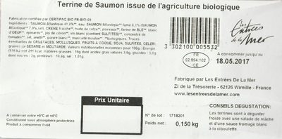 Terrine de saumon Bio