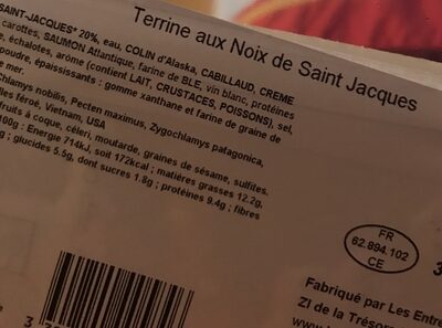 Terrine Noix de St Jacques