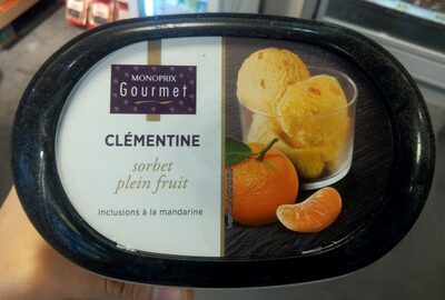 Clémentine sorbet plein fruit