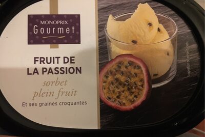 Sorbet plein fruit Fruit de la passion