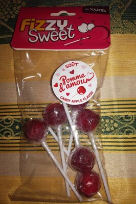 Sucette pomme d'amour fizzy