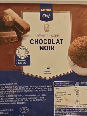 Crème glacée chocolat noir