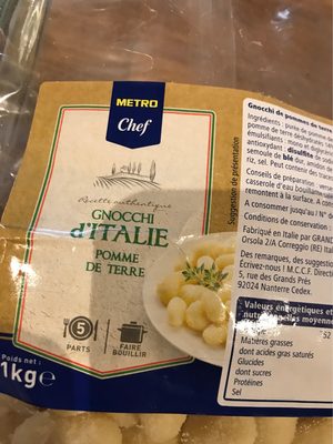 Gnocchi d'Italie Pomme de terre