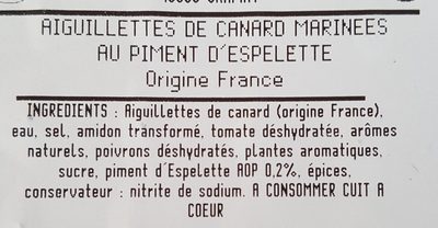 Aiguillettes de canard marinées au piment d'Espelette