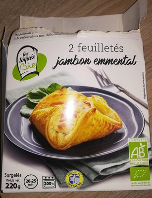 2 feuilletés jambon emmental